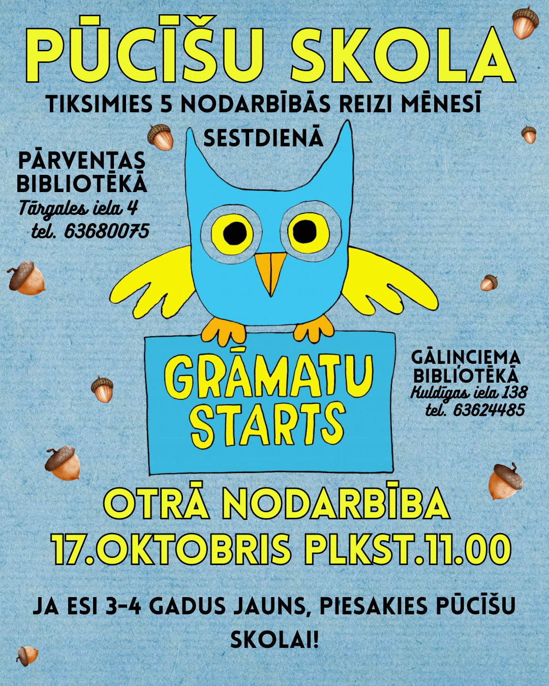 Meklēšanas rezultāta izrādes "Projekta “Grāmatu starts” Pūcīšu skolas 2. nodarbība Pārventas bibliotēkā" attels